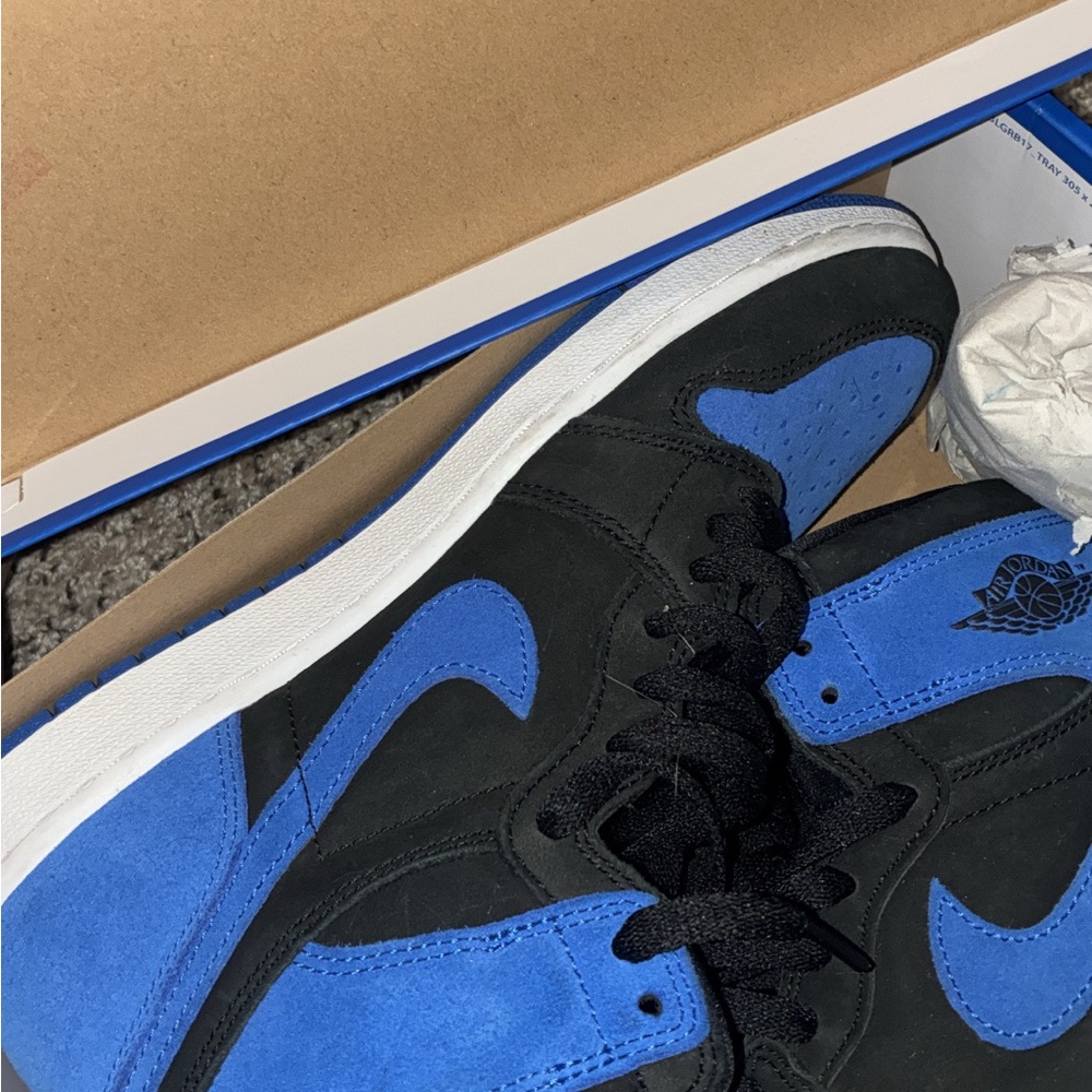 Nike Black and Blue High-Top Sneakers